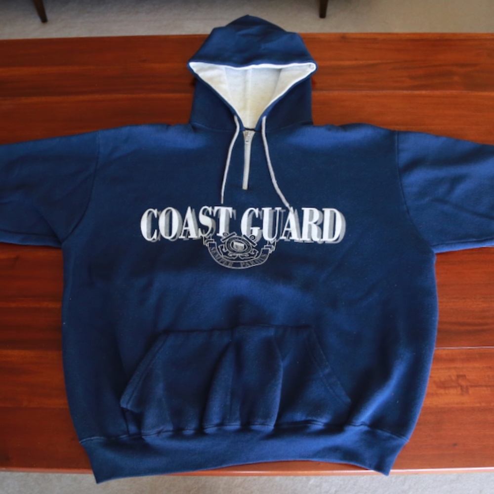 US Coast Guard Hoodie Sweatshirt - Vintage 90s